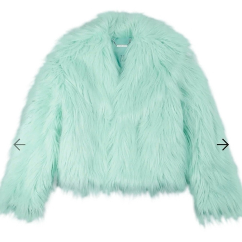 Taylor Swift The Life of a Showgirl Mint‎ Faux Fur Coat Size Medium Large Karma